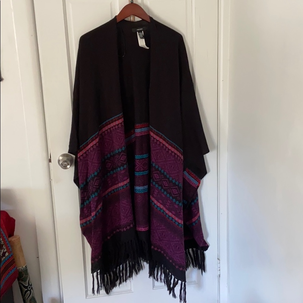 Boho/ southwest poncho sweater